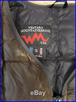 Western Mountaineering Men's Small Flash Vest Goose Down Ultra Light USA