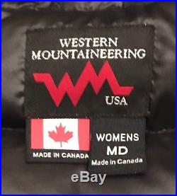 Western Mountaineering Womens Hooded Flash Black M Medium Goose Down Jacket
