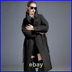 Western Stand Collar New Design Mid Long Duck Down Jacket Coats Winter Womens SZ Western Stand Collar New Design Mid Long Duck Down Jacket Coats Winter Womens SZ