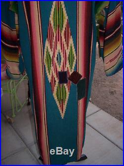 Western Vintage 40's Saltillo Serape Blanket Ranch Coat DusterLKaren Wilkinson