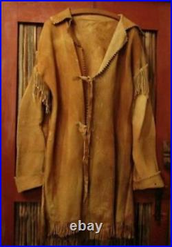 Western Wear Suede Leather Fringe Handmade Shirt Native American Jacket Coat