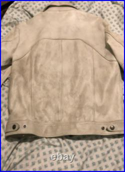 White coach leather western jacket basically new, authentic White coach leather western jacket basically new, authentic