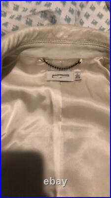 White coach leather western jacket basically new, authentic White coach leather western jacket basically new, authentic