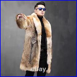 Winter Fur Coat Long Men's Business Lapel Thickened Mink Warm Thicken Fur Jacket