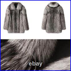 Winter Men Overcoat Thicken Zipper Jackets Coats Faux Fox Fur S-6XL Warm Outwear