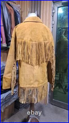 Women Fringe Suede Leather Western Jacket, Handmade Cowboy Rodeo Coat Brown Gift Women Fringe Suede Leather Western Jacket, Handmade Cowboy Rodeo Coat Brown Gift
