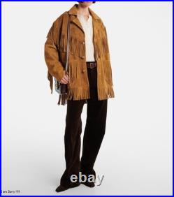 Women Fringe Suede Leather Western Jacket, Handmade Cowboy Rodeo Coat Brown Gift Women Fringe Suede Leather Western Jacket, Handmade Cowboy Rodeo Coat Brown Gift