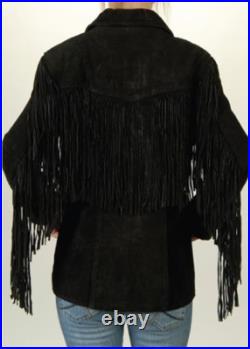 Women's Handmade Traditional Western cowboy Leather coat Style With Fringed