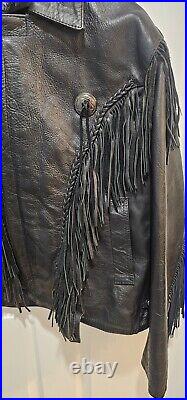 Women's Leather Jacket Cowgirl Fringes Y2K Beyhive