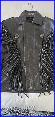 Women's Leather Jacket Cowgirl Fringes Y2K Beyhive