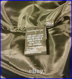 Women's Western Leather Shingled jacket Black/Brn Plus Size XL