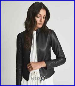 Women's black Leather Jacket Soft Genuine Lambskin Slim Fit leather Jacket-169 Women's black Leather Jacket Soft Genuine Lambskin Slim Fit leather Jacket-169
