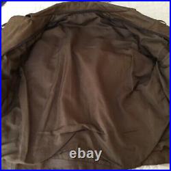Women's brown Leather Conchos fringe Cropped Moto Coat jacket Large Western