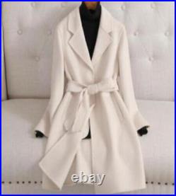 Womens Coat Wool Warm Outwear Windbreaker Overcoat Cashmere Parka Belt Jackets