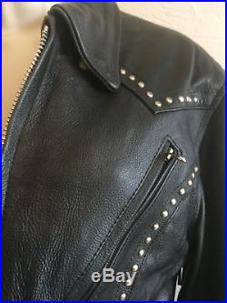 Womens Premium Leather Western Outlaw Biker Jacket size XL made by UNIK