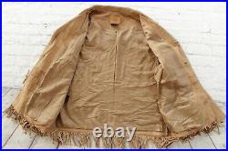 Womens RALPH LAUREN Fringe Tassel Suede Leather Western Coat Jacket Large