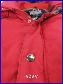 Woolrich Vtg USA Wool Lined Removable Hood Parka Field Jacket Coat Mens Large