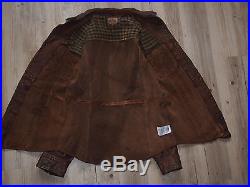Wrangler 1947 Lederjacke Leather Jacket Größe L Braun Vintage Optik Western