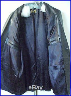 XL 44 Scully Western Blazer Jacket Coat Genuine Lamb Leather Black $400 Men