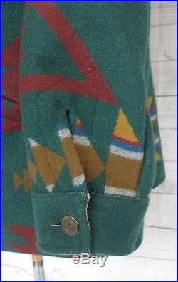 XL! PENDLETON High GRADE WESTERN Wear WOOL Blanket COAT NAVAJO INDIAN JACKET