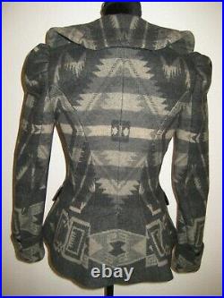 XXS XS Ralph Lauren Women WOOL Jacket COAT Bolero SOUTHWESTERN Aztec INDIAN