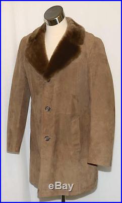 ZEILER LEATHER Over COAT Men GERMAN Winter Hunting Western Suit Jacket BROWN L
